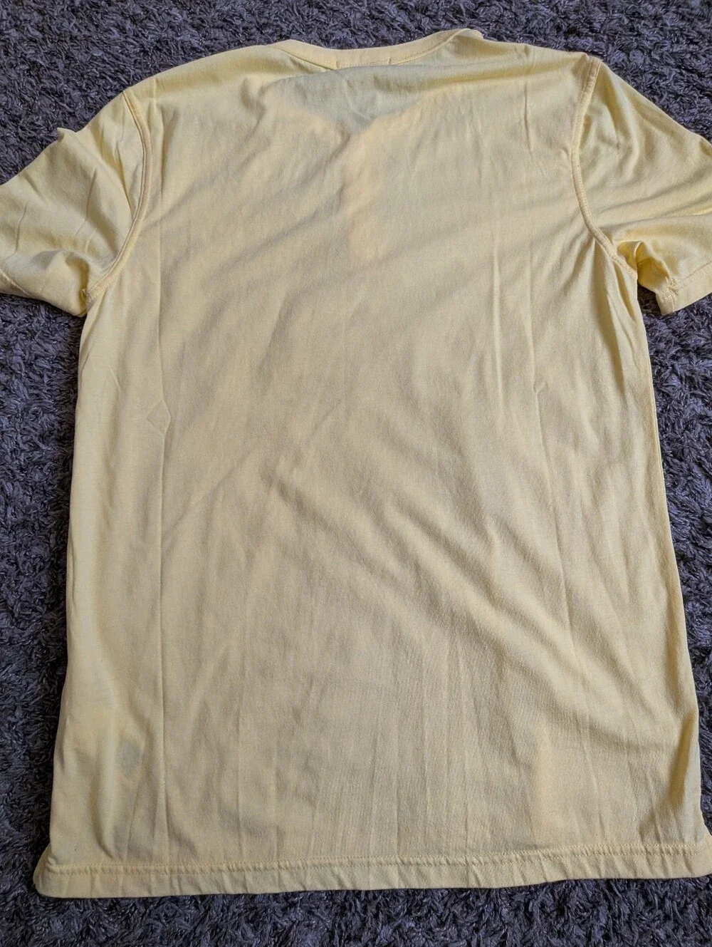 NWT True Religion Popcorn Yellow Logo Burnout Cotton Henley Shirt Men's S